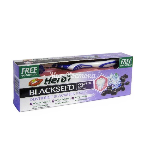 Зубная паста с черным тмином Dabur Herbal Black Seed (150 г, Индия)