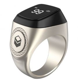 Смарт кольцо-тасбих Zikir Ring IQIBLA UMEOX M0218SR  (Silver, 18 мм, металл)