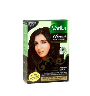 Хна для окраски волос Vatika Henna Natural Black (черная) Хна для окраски волос Vatika Henna Natural Black (черная)