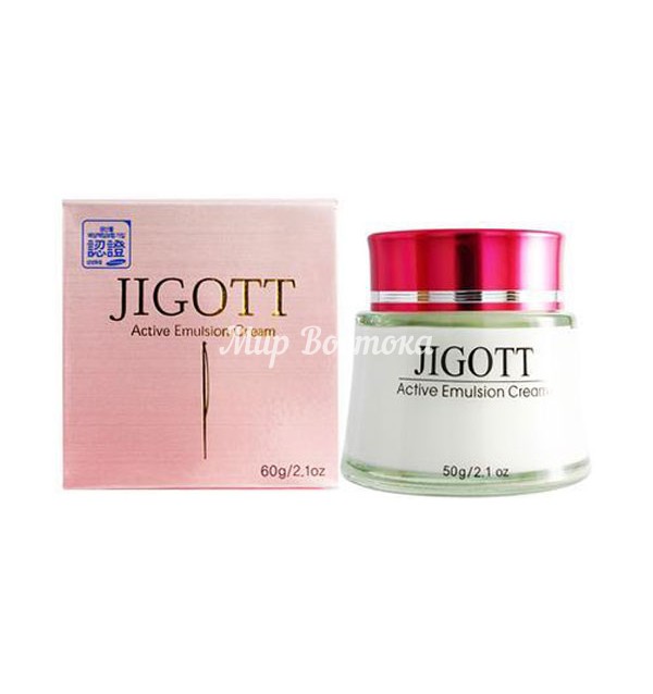 Увлажняющий крем для лица Active Emulsion Cream Jigott (60 г, Южная Корея)