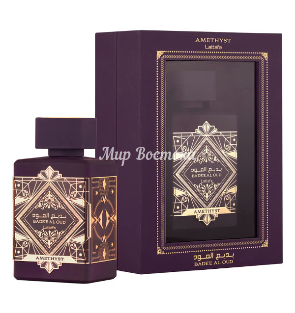 Парфюмерная вода Bade'e Al Oud Amethyst от Lattafa (Atomic Rose от Initio Parfums Prives, 100 мл)