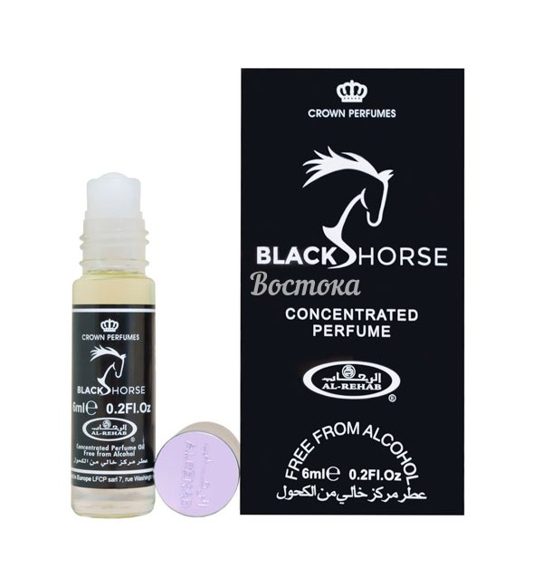 Мужские масляные духи Black Horse Al-Rehab (6 мл, ОАЭ)