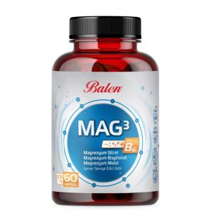 Цитрат магния, бисглицинат и малат Mag 3 Balen (60 капсул, Турция) Цитрат магния, бисглицинат и малат Mag 3 Balen (60 капсул, Турция)