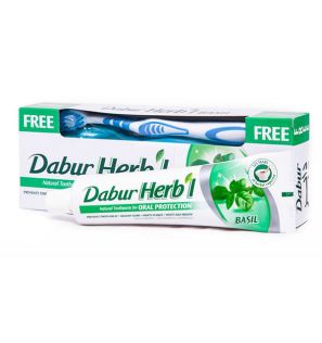 Зубная паста на основе базилика Dabur Herbal Basil (150 г, Индия) Зубная паста на основе базилика Dabur Herbal Basil (150 г, Индия)