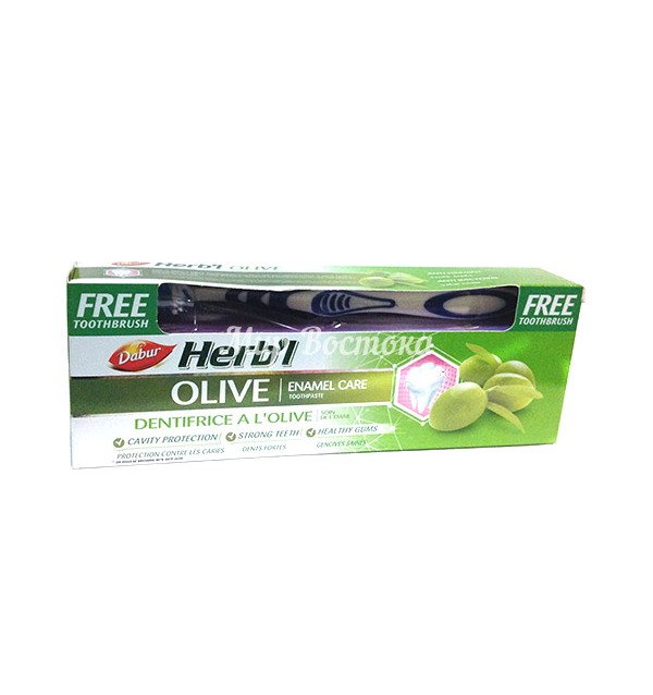 Зубная паста с экстрактом оливы Dabur Herbal Olive (150 г, Индия)
