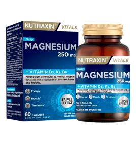 Комплексная поддержка энергии и здоровья Nutraxin Magnesium Daily 250 mg (60 таблеток)