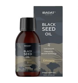 Масло чёрного тмина холодного отжима Black Seed Oil Ibadat (100 мл, Эфиопия)