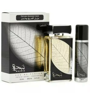 Арабские духи Najdia Lattafa с дезодорантом (аналог Invictus Aqua Paco Rabanne, 100 мл, ОАЭ) Арабские духи Najdia Lattafa с дезодорантом (аналог Invictus Aqua Paco Rabanne, 100 мл, ОАЭ)