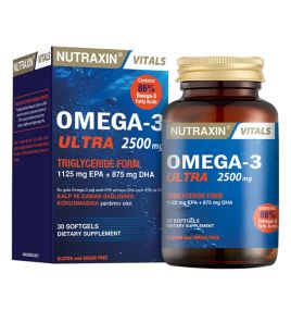 Высококонцентрированное рыбье масло Omega-3 Ultra 2500 mg от Nutraxin (30 капсул)