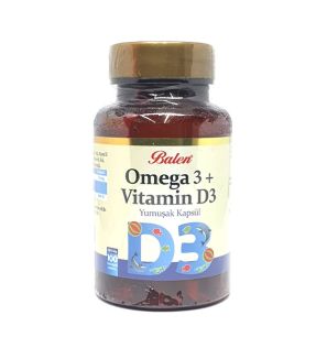 Омега 3 + витамин д3 (Omega 3 + Vitamin D3") Balen (100 капсул , Турция) Омега 3 + витамин д3 (Omega 3 + Vitamin D3") Balen (100 капсул , Турция)