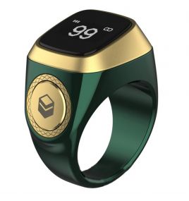 Смарт кольцо-тасбих Zikir Ring IQIBLA E020GR (Green, пластик, 20 мм)