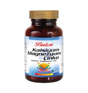 Пищевая добавка с кальцием, магнием и цинком Balen (90 капсул, Турция)