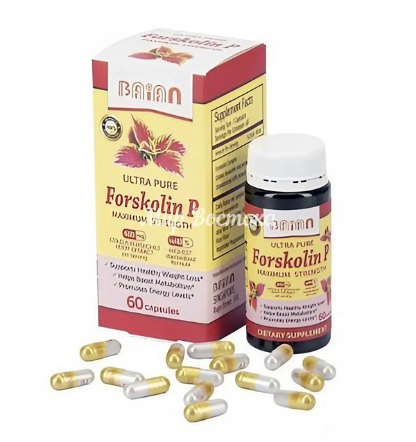 Препарат для похудения Форсколин П - Forskolin P Baian (желтый, 60 капсул)