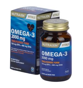 Рыбий жир Омега-3 в капсулах Omega-3 Nutraxin (60 капсул, Турция)