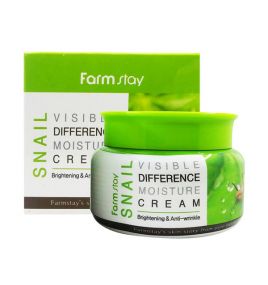 Улиточный крем для лица Snail Visible Difference Moisture Cream Farm Stay (100 г, Южная Корея)