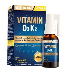 Спрей для иммунитета, костей и сердца Nutraxin Vitamin D3 K2 (30 мл)