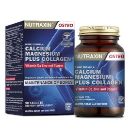 Средство для укрепления костей и зубов B-One Formula Calcium Magnesium Plus Collagen Nutraxin (90 таблеток)