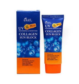 Солнцезащитный крем с коллагеном UV Collagen Sun Block Ekel (SPF50/PA+++, 70 мл, Южная Корея)