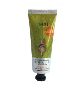 Солнцезащитный крем с муцином улитки Jigott Moisturizing Snail Sun Cream SPF50/PA+++ (70 мл)