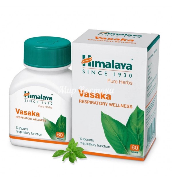 Васака Гималая для лечения бронхов и легких (Vasaka Himalaya), 60 таб