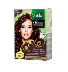 Хна для окрашивания волос  Vatika Henna Dark Brown (темно-коричневая)