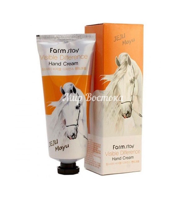 Крем для рук с лошадиным жиром Visible Difference Jeju Mayu Hand Cream Farm Stay