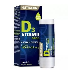 Витамин Д3 для детей в каплях от Нутраксин - Nutraxin D3 Vitamin Drops (10 мл)