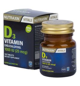 Витамин Д3 Vitamin D3 Nutraxin (120 таблеток, Турция)