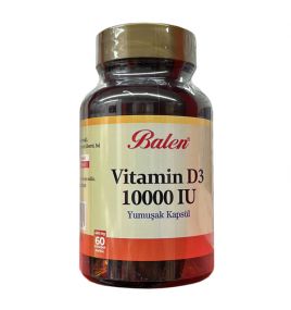 Витамин Д3 в мягкой капсуле Vitamin D3 10000 IU Balen (60 капсул, Турция)
