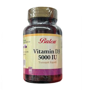 Витамин Д3 в мягкой капсуле Vitamin D3 5000 IU Balen (60 капсул, Турция) Витамин Д3 в мягкой капсуле Vitamin D3 5000 IU Balen (60 капсул, Турция)
