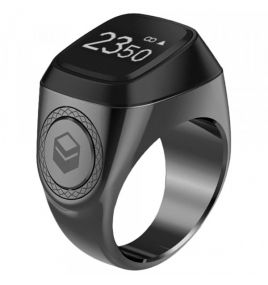 Смарт кольцо-тасбих Zikir Ring IQIBLA UMEOX M0220GE (Graphit, 20 мм, металл)